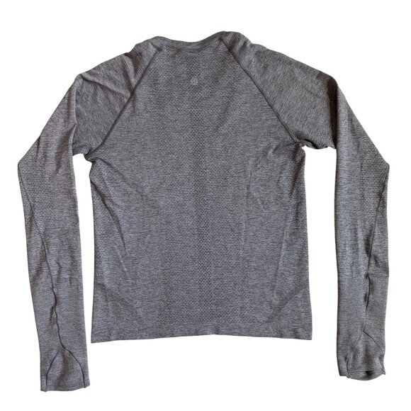 Lululemon Swiftly Tech Cropped Long-Sleeve Shirt 2.0 (Slate / White) - Size 6 - Picture 3 of 15